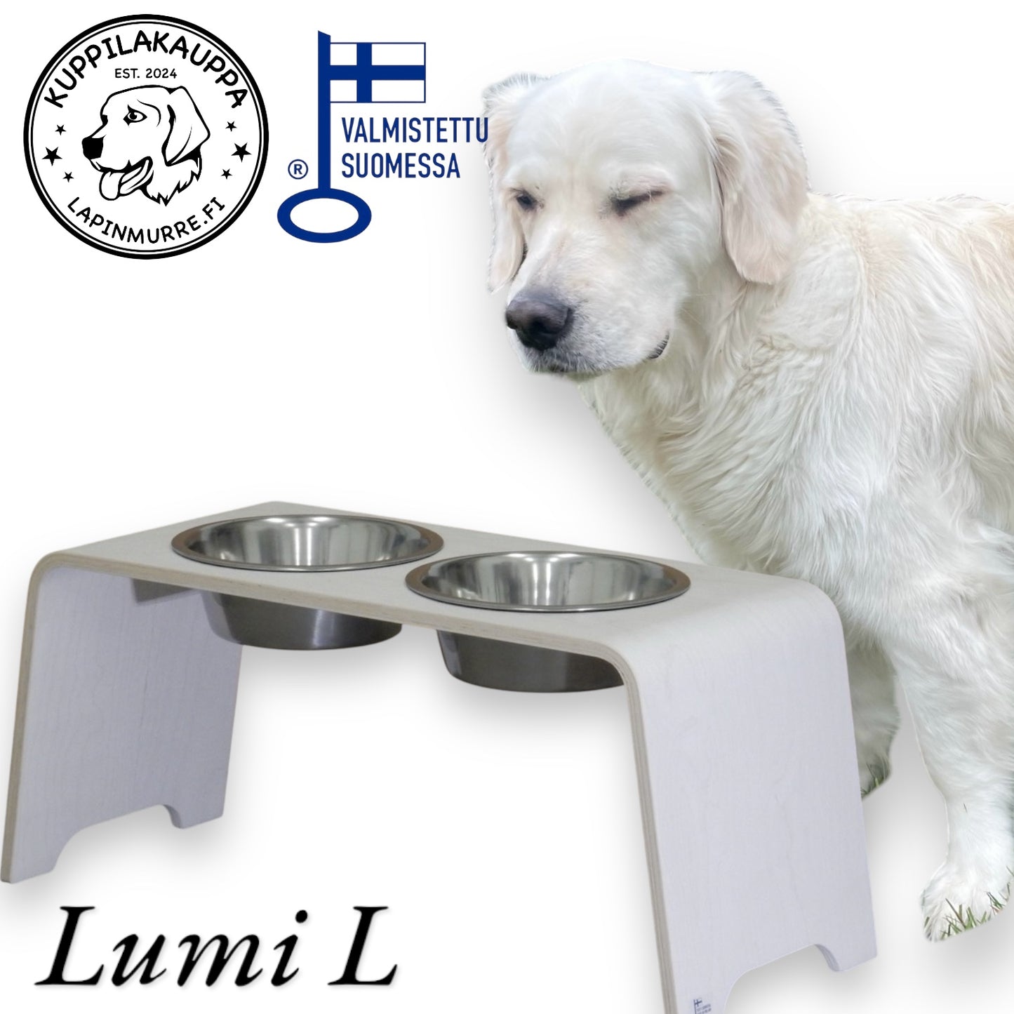 Murre’s Bowl Bar – Lumi L Sized Bowl Stand for Dogs