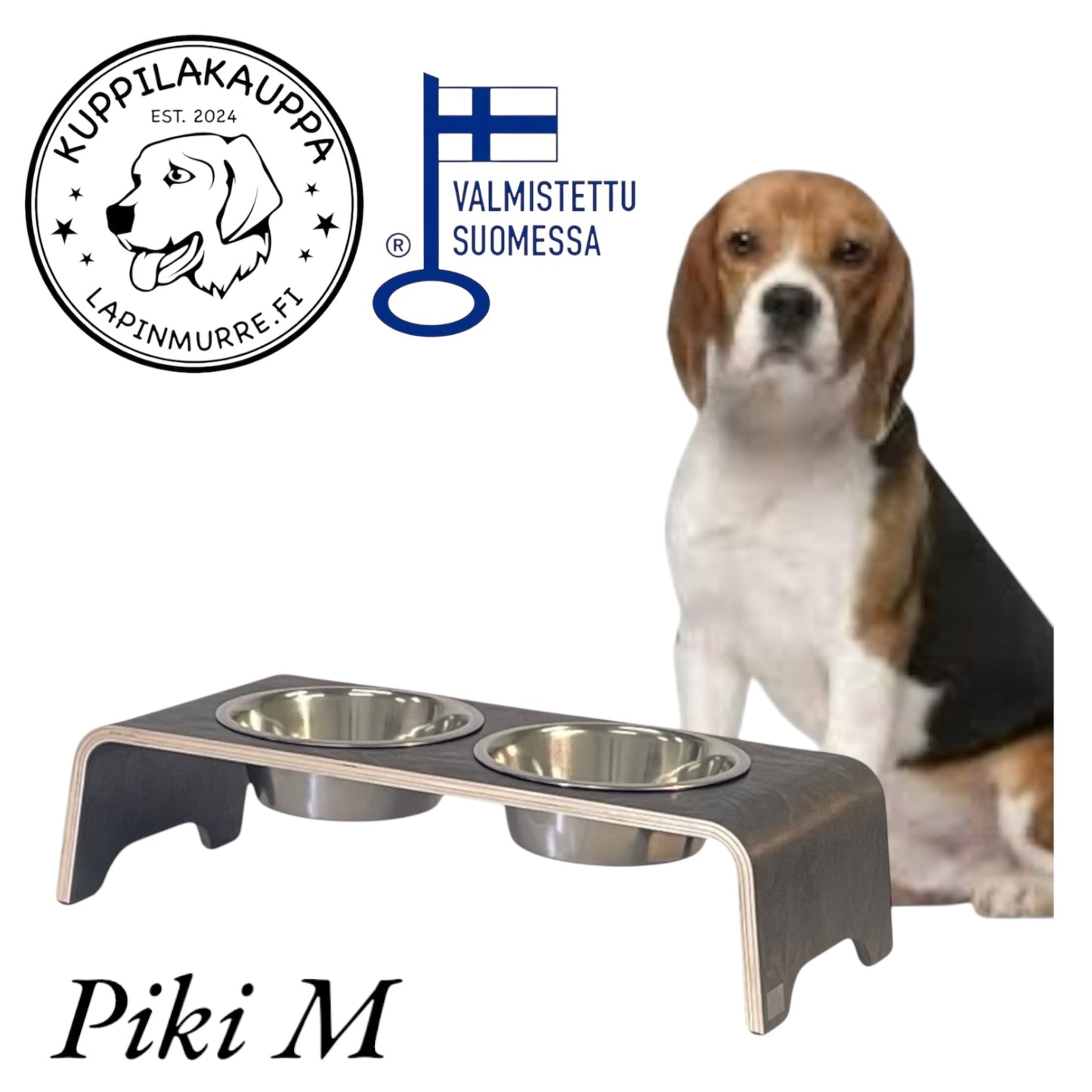 Murre’s Bowl Bar – Piki M Sized Bowl Stand for Dogs