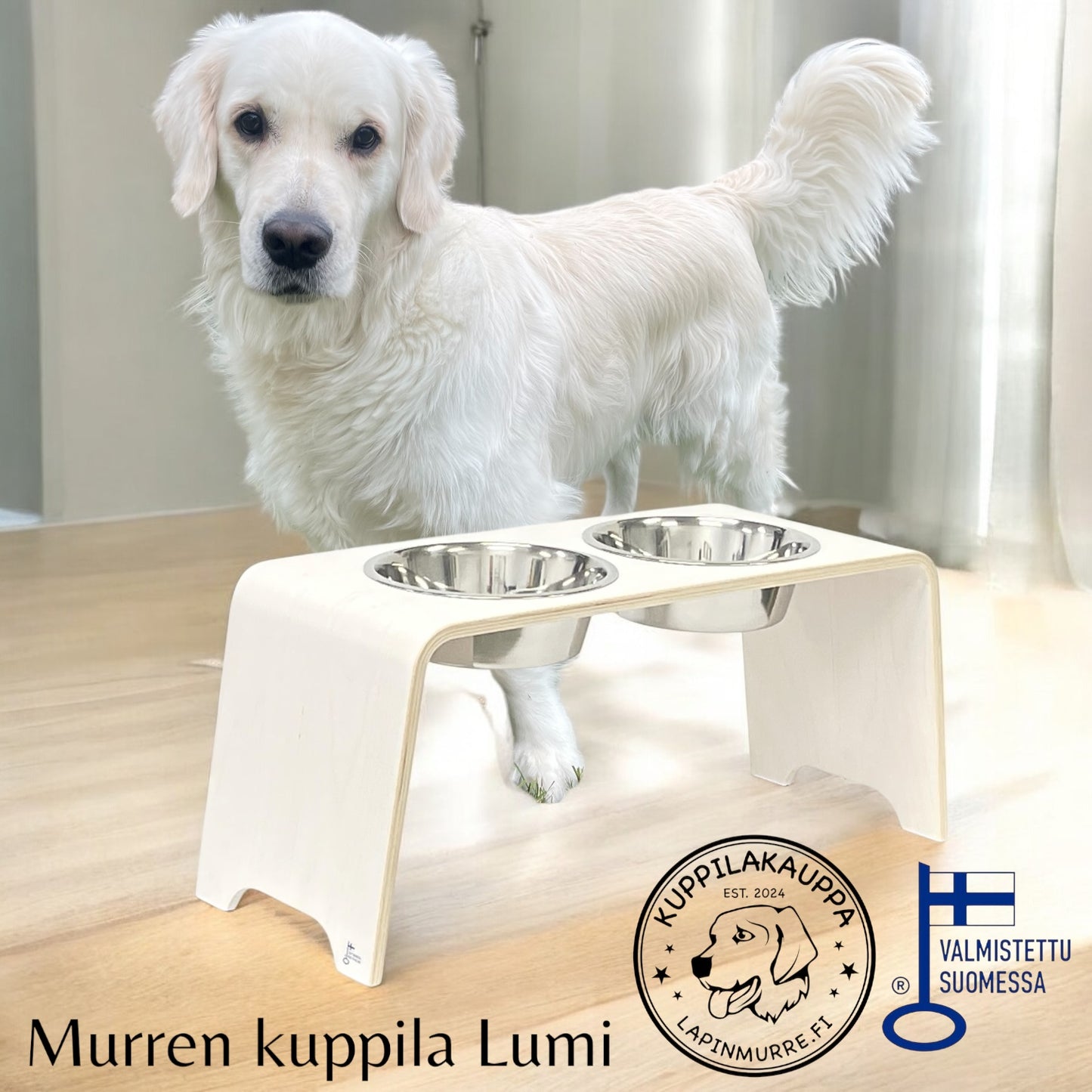 Murre’s Bowl Bar – Lumi L Sized Bowl Stand for Dogs