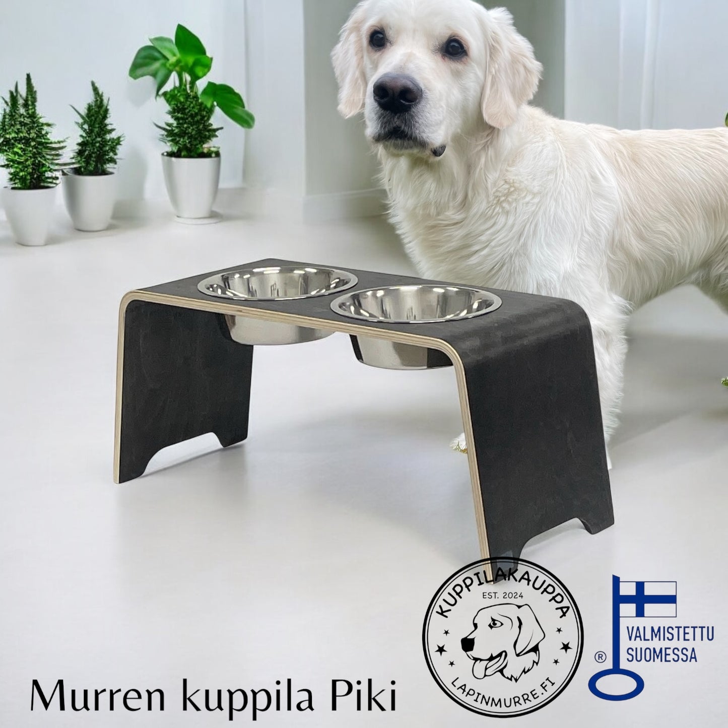 Murre’s Bowl Bar – Piki L Sized Bowl Stand for Dogs